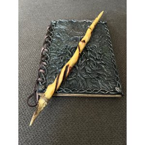 Rowan wand with antler